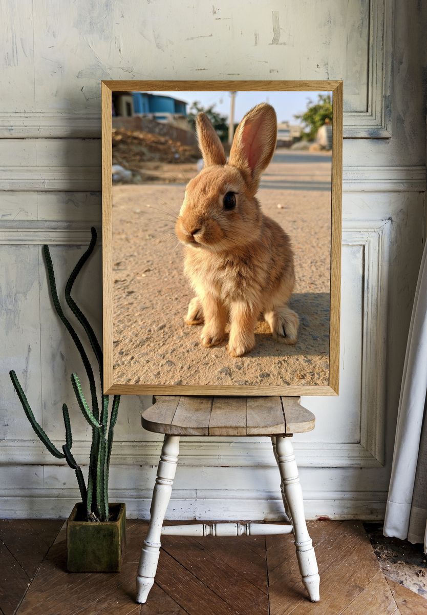Baby Rabbit Photography Poster. room preview