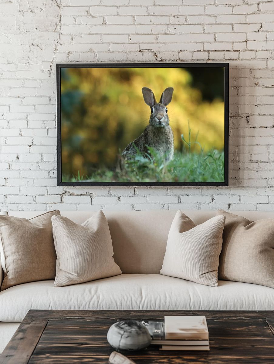 Curious Rabbit Photography Poster. — room view 1
