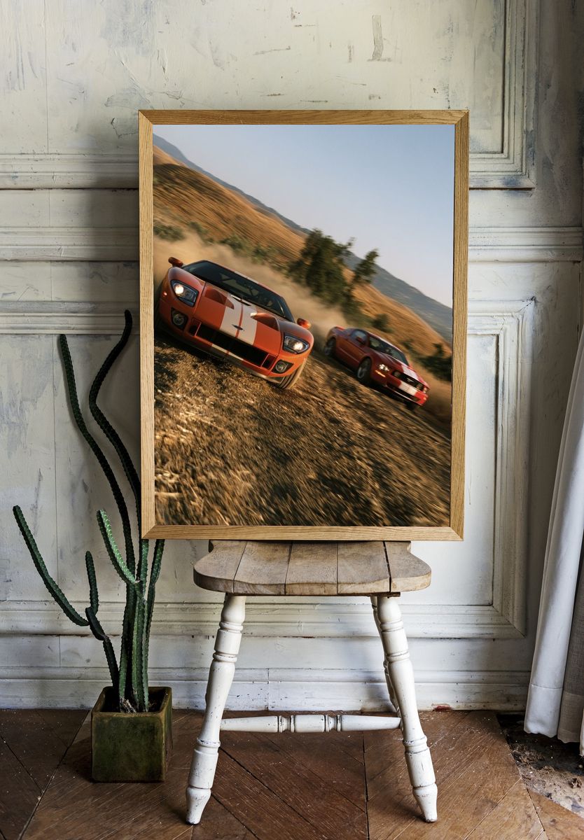 Rally Drift Cars Photography Poster. — room view 1