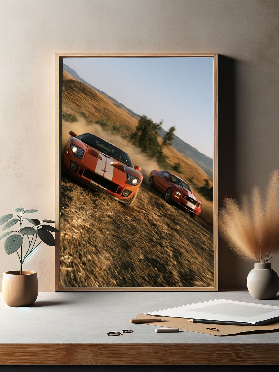 Rally Drift Cars Photography Poster. — room view 2