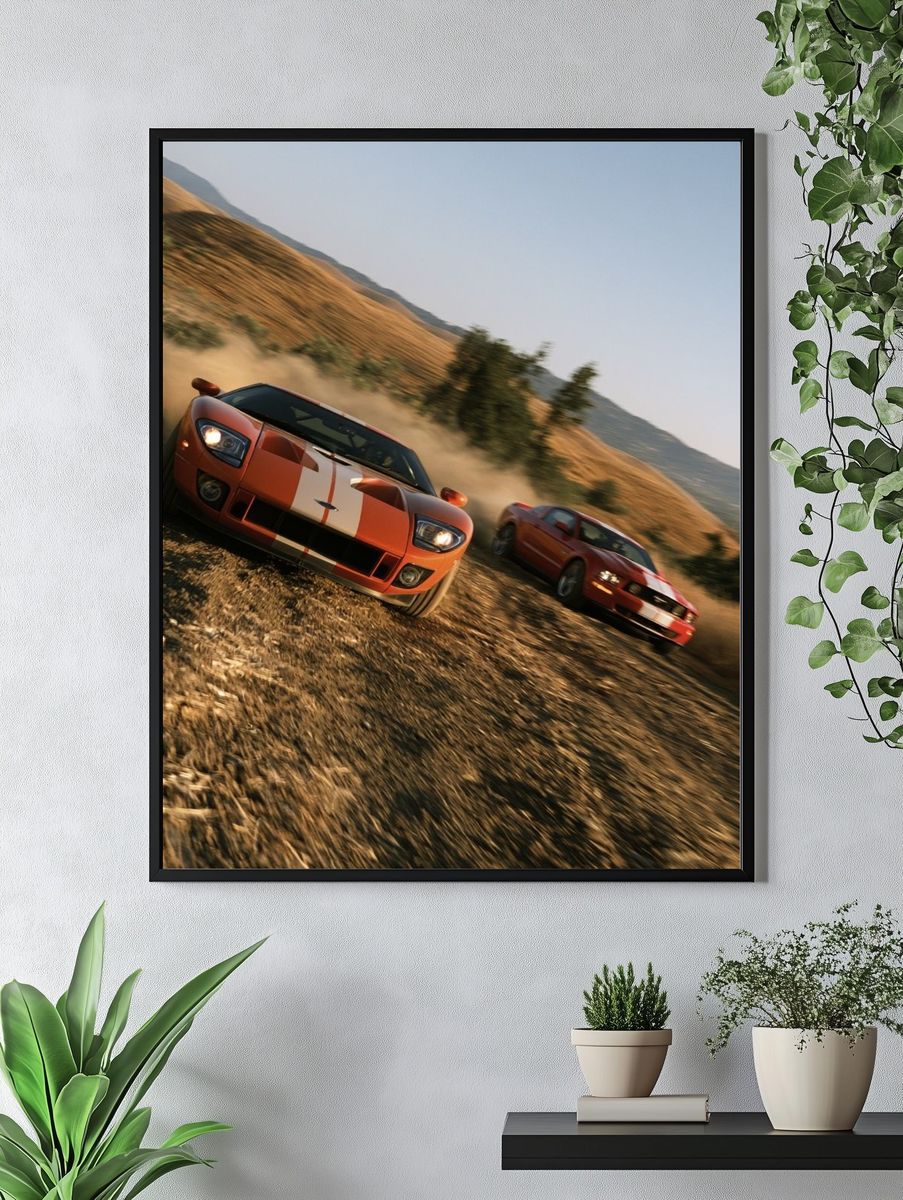 Rally Drift Cars Photography Poster. — room view 4