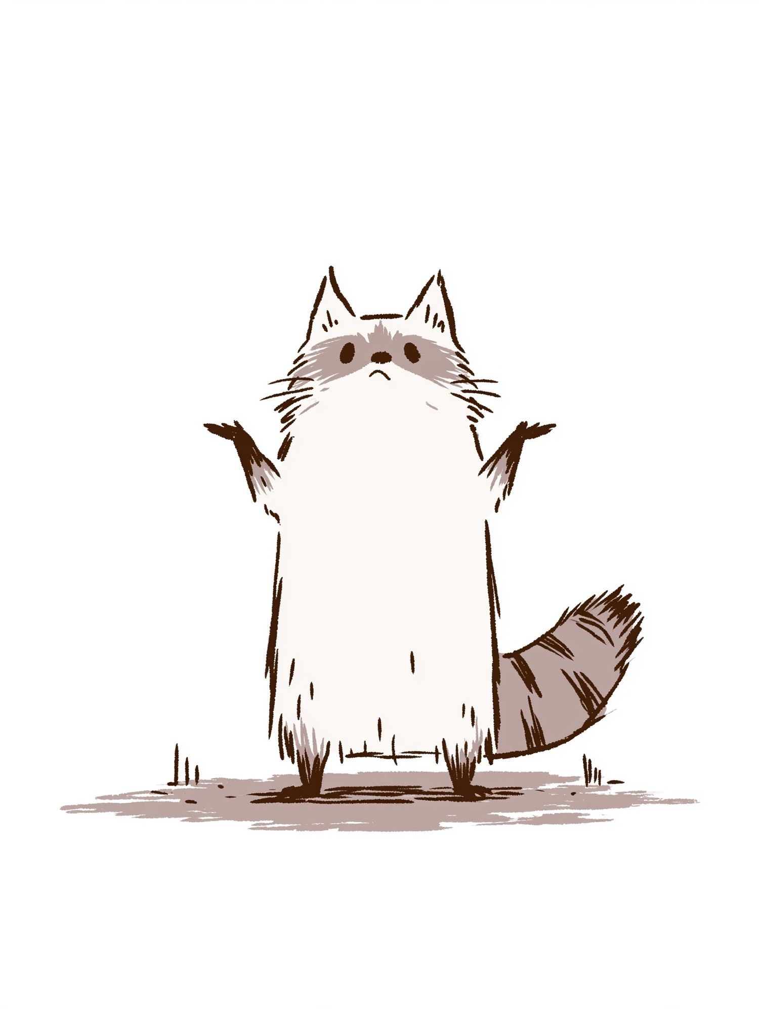Cute Raccoon Illustration Poster. poster — animals art