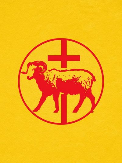 Red Ram Symbol Poster. poster