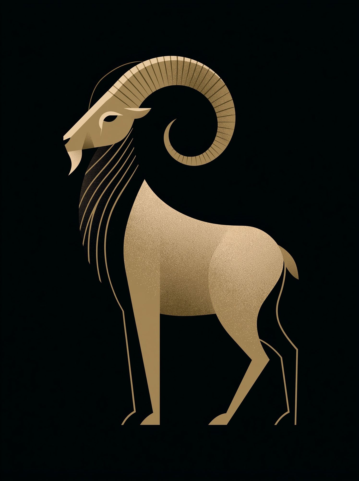 Ram Minimalist Print. poster — animals art