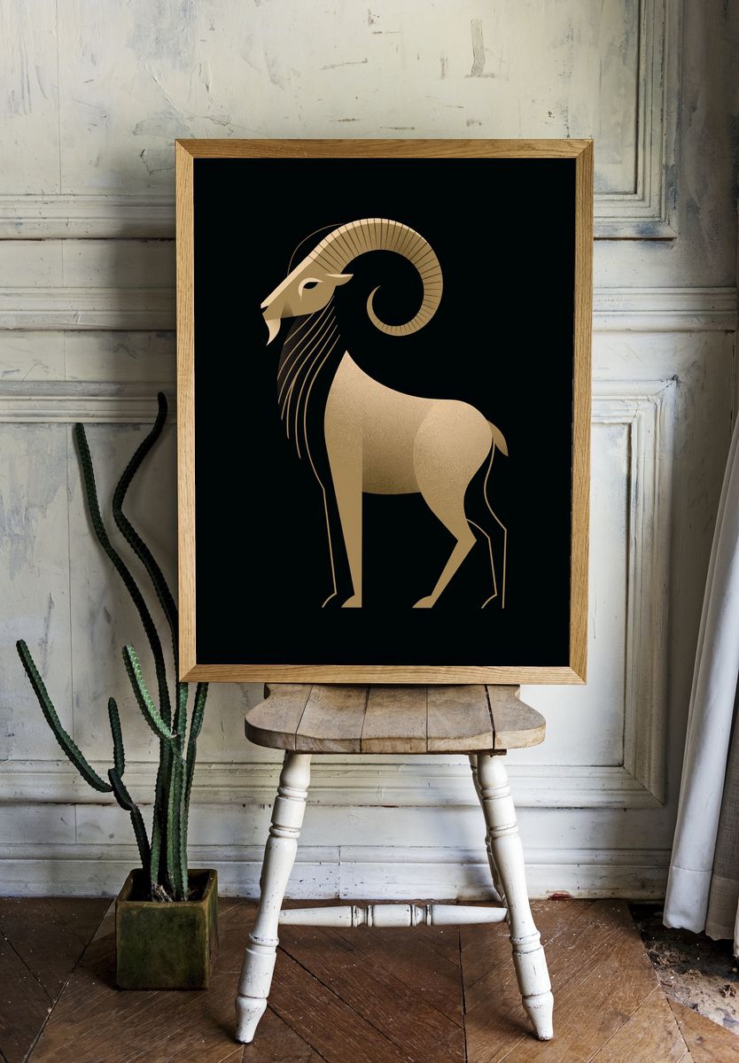 Ram Minimalist Print. — room view 1