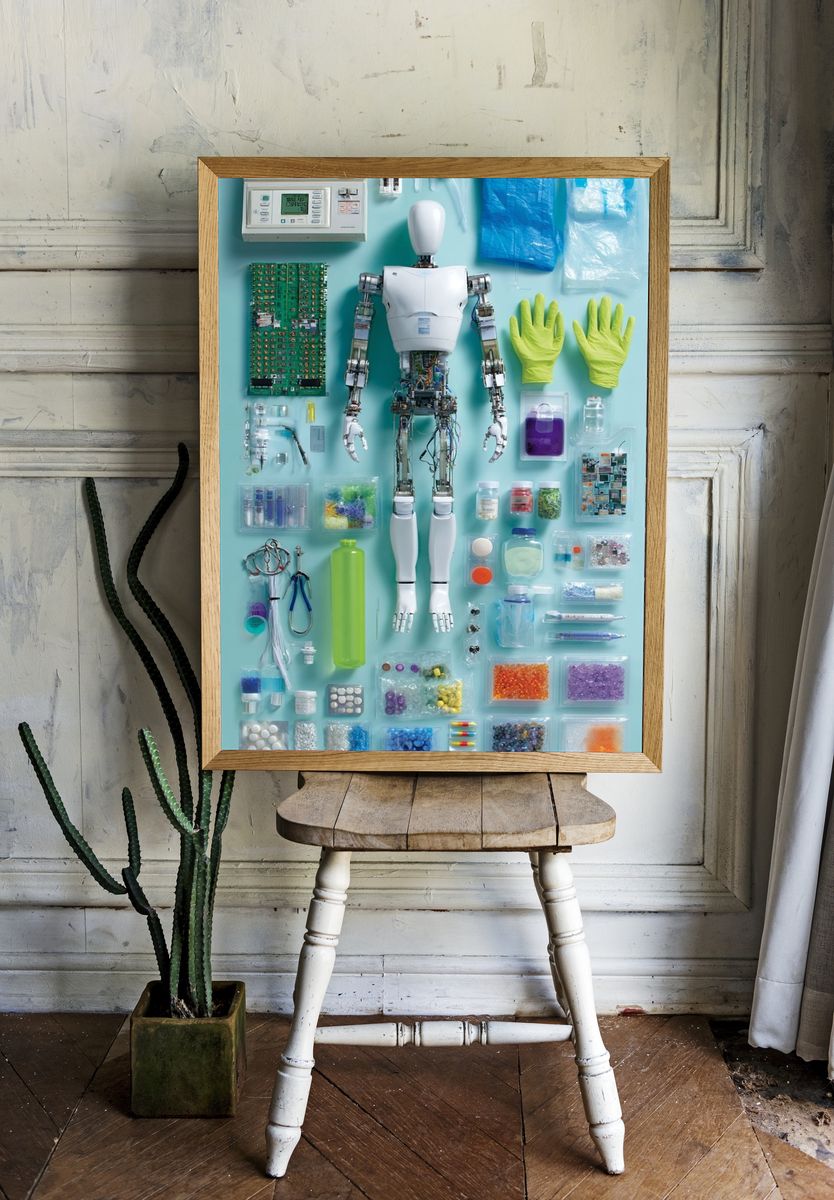 Robot Anatomy — Modern Art Print. — room view 1