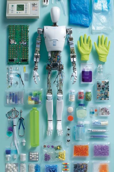 Robot Anatomy — Modern Art Print. poster print