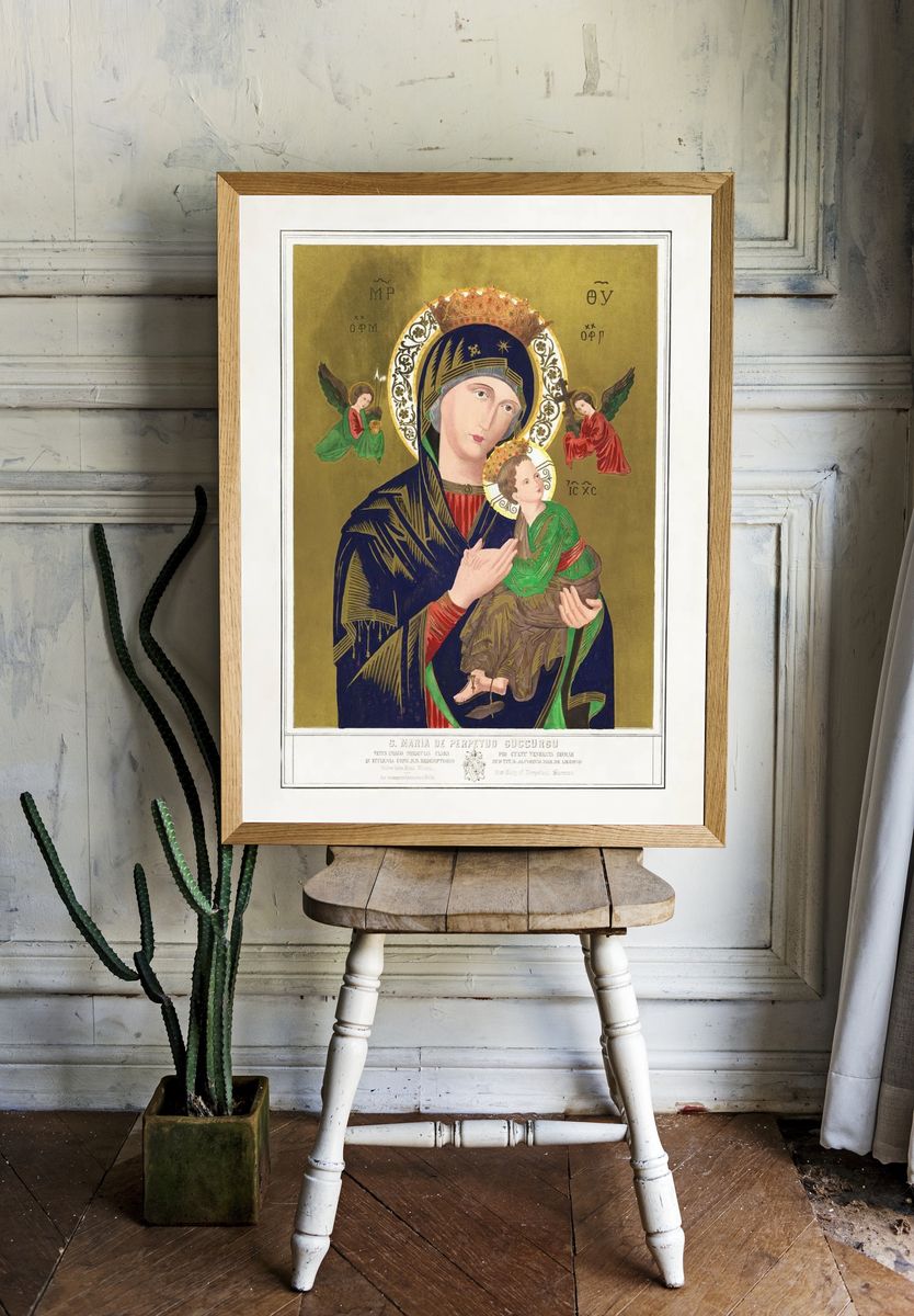 Madonna and Child — Religious Art Print room preview