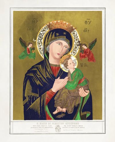 Madonna and Child — Religious Art Print. poster print