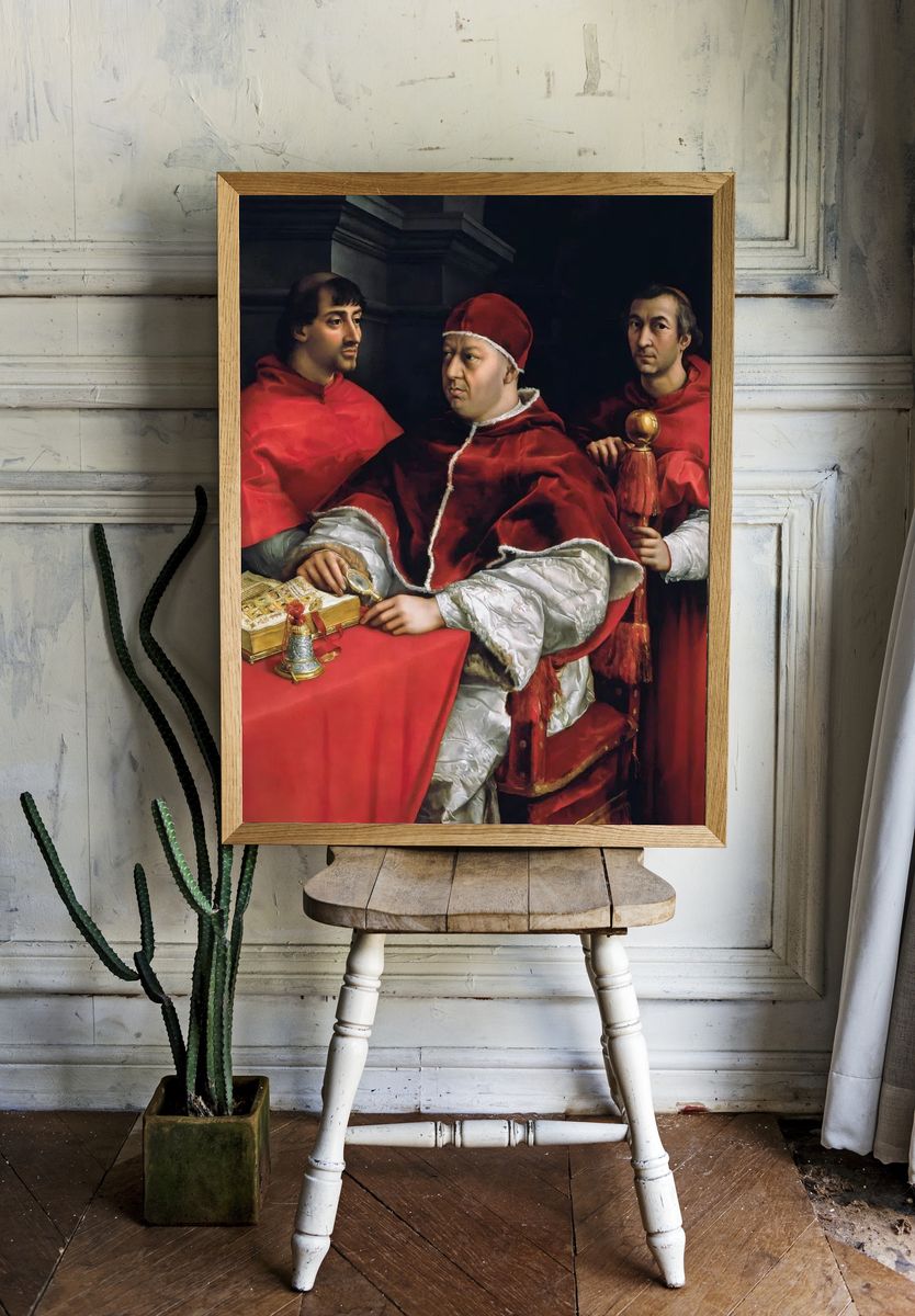 Portrait of Pope Leo X — Renaissance Print. room preview