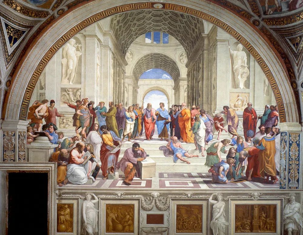 Raphael 's School Athens (1511). poster detail