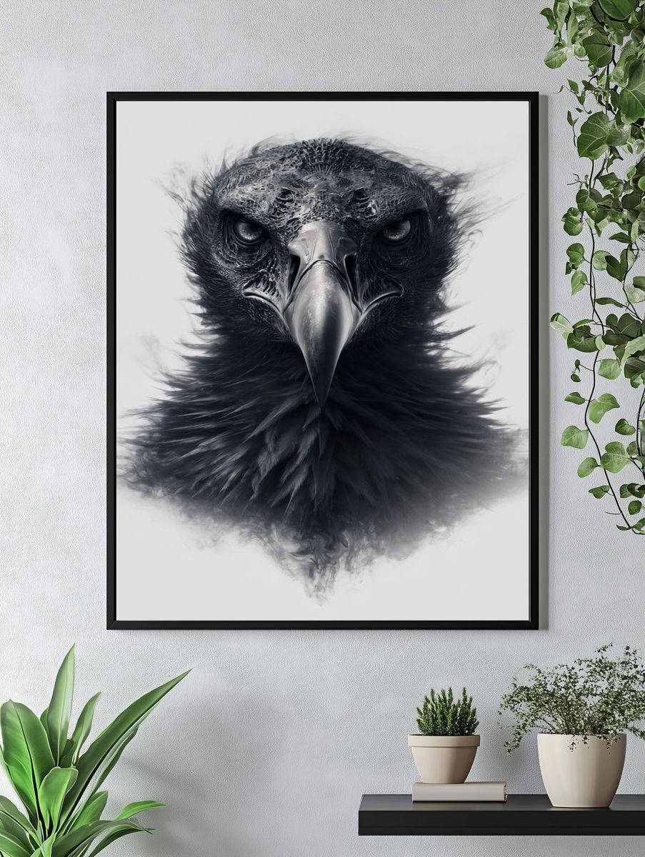 Majestic Raven — Fine Art Print. — room view 4