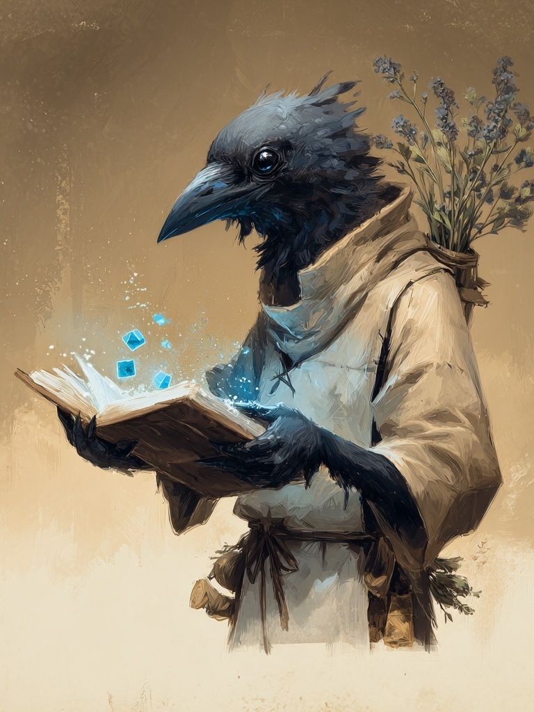 Mystic Raven Digital-Art Poster. poster — illustration art