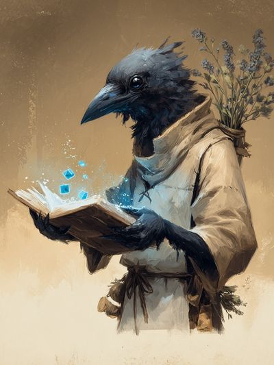 Mystic Raven Digital-Art Poster. poster