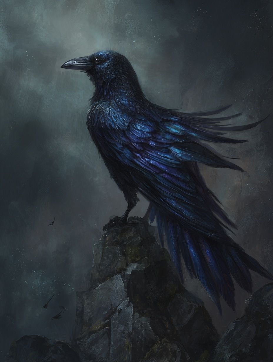 Majestic Raven — Digital Art Print. poster detail