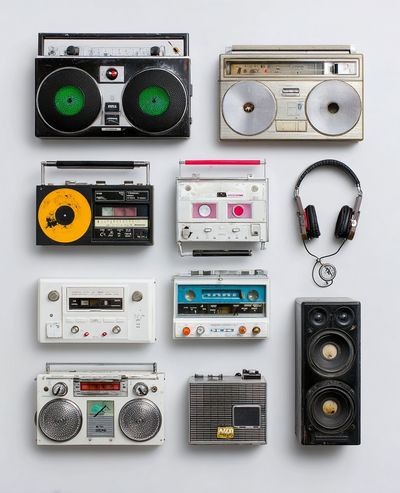 Retro Boombox Collection Poster.