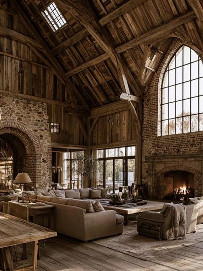 Rustic Barn Interior Photography Poster.