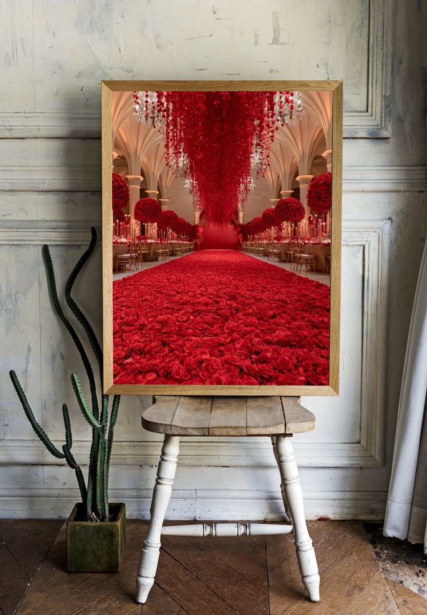 Red Rose Ballroom Photography Poster. — room view 1