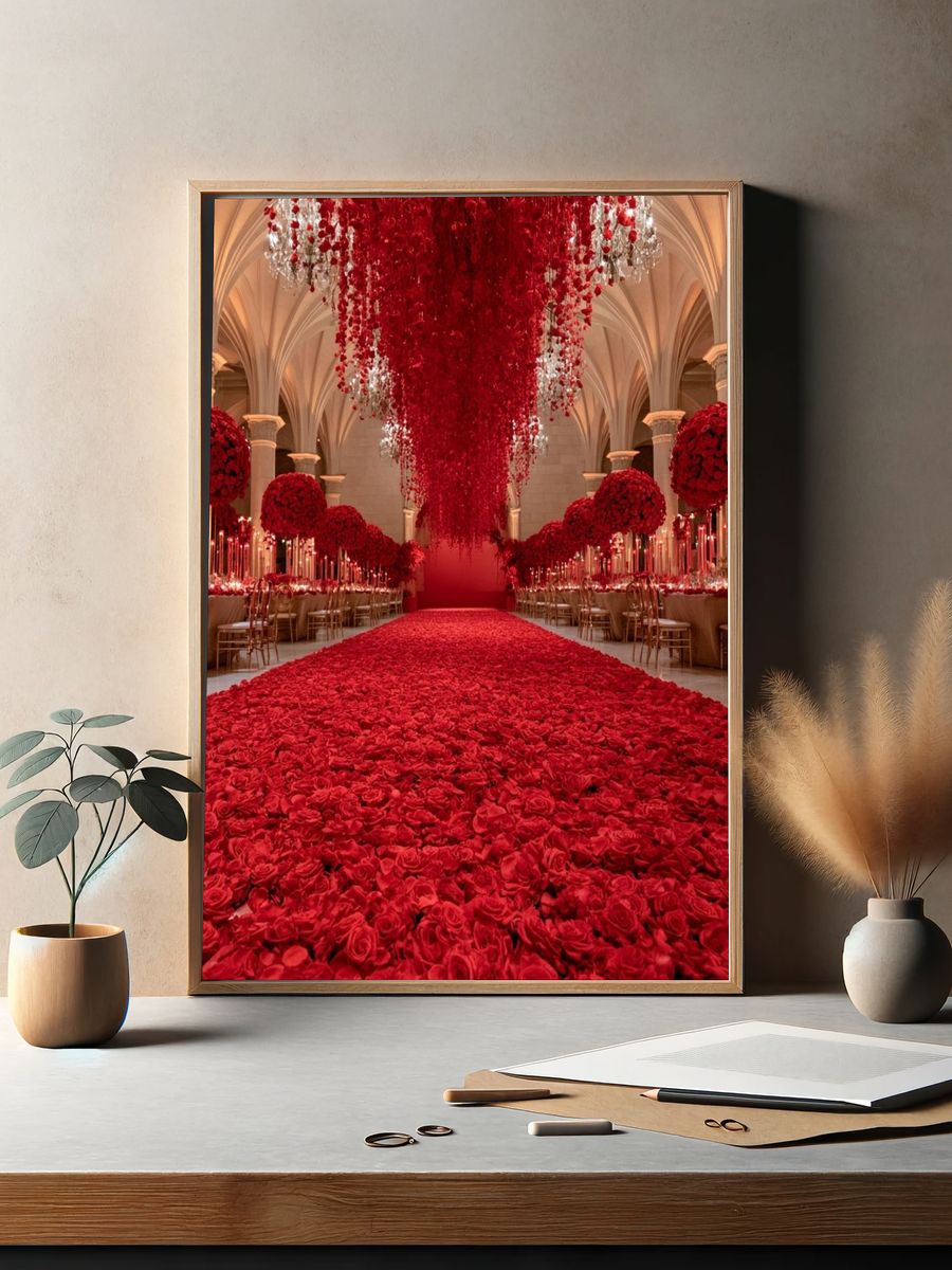 Red Rose Ballroom Photography Poster. — room view 2