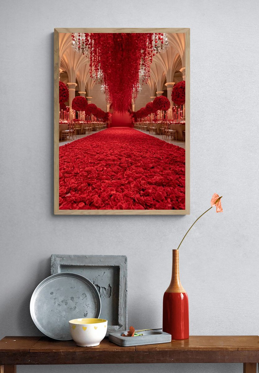 Red Rose Ballroom Photography Poster. — room view 3