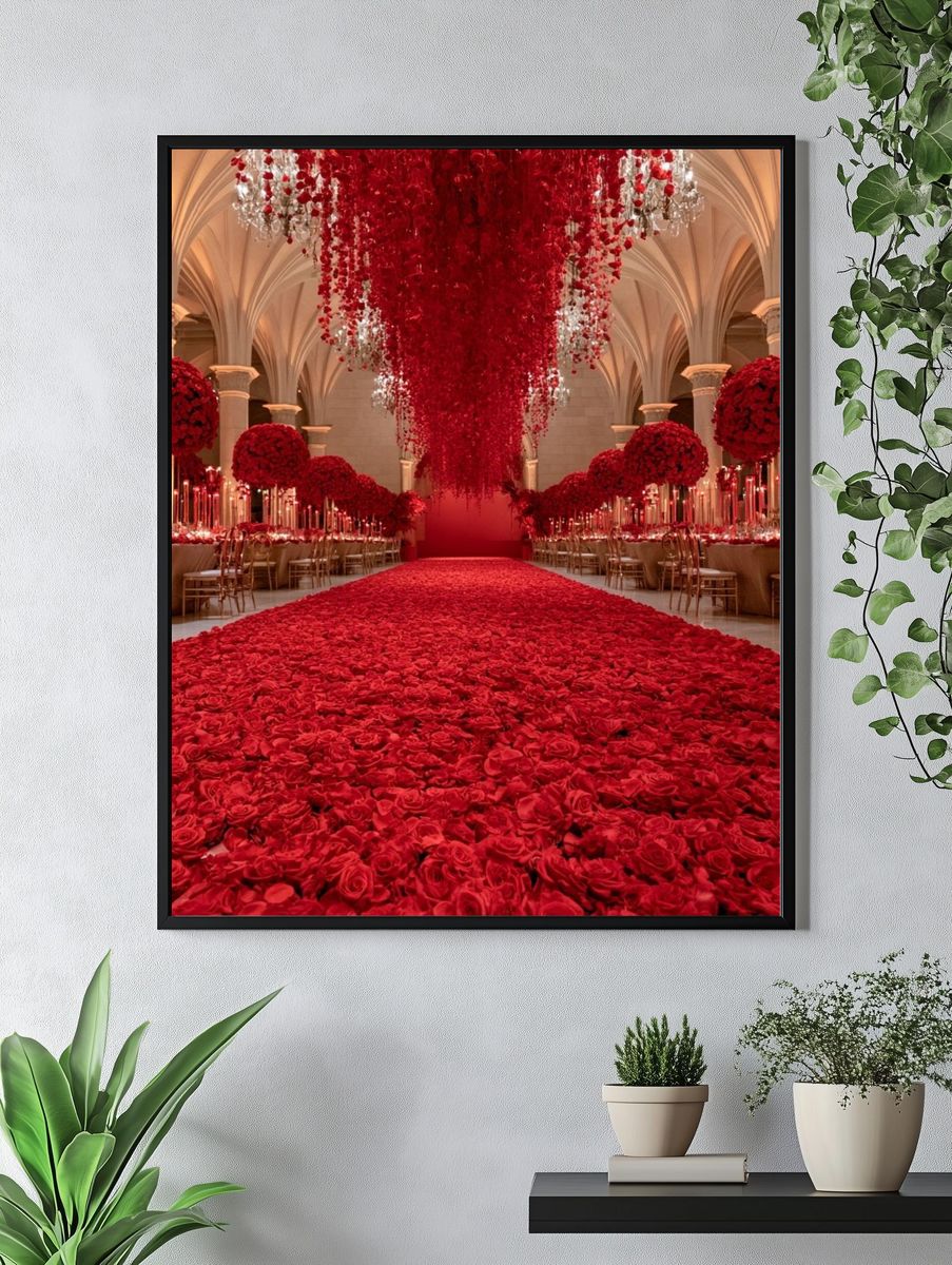 Red Rose Ballroom Photography Poster. — room view 4