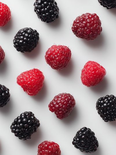 Raspberries and Blackberries Photography Poster. poster print
