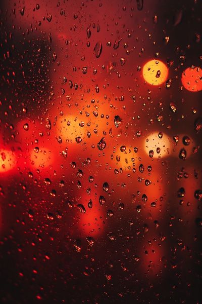 Rainy Red Bokeh Photography Poster. poster print