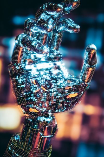 Futuristic Robotic Hand — Digital Art Print. poster print