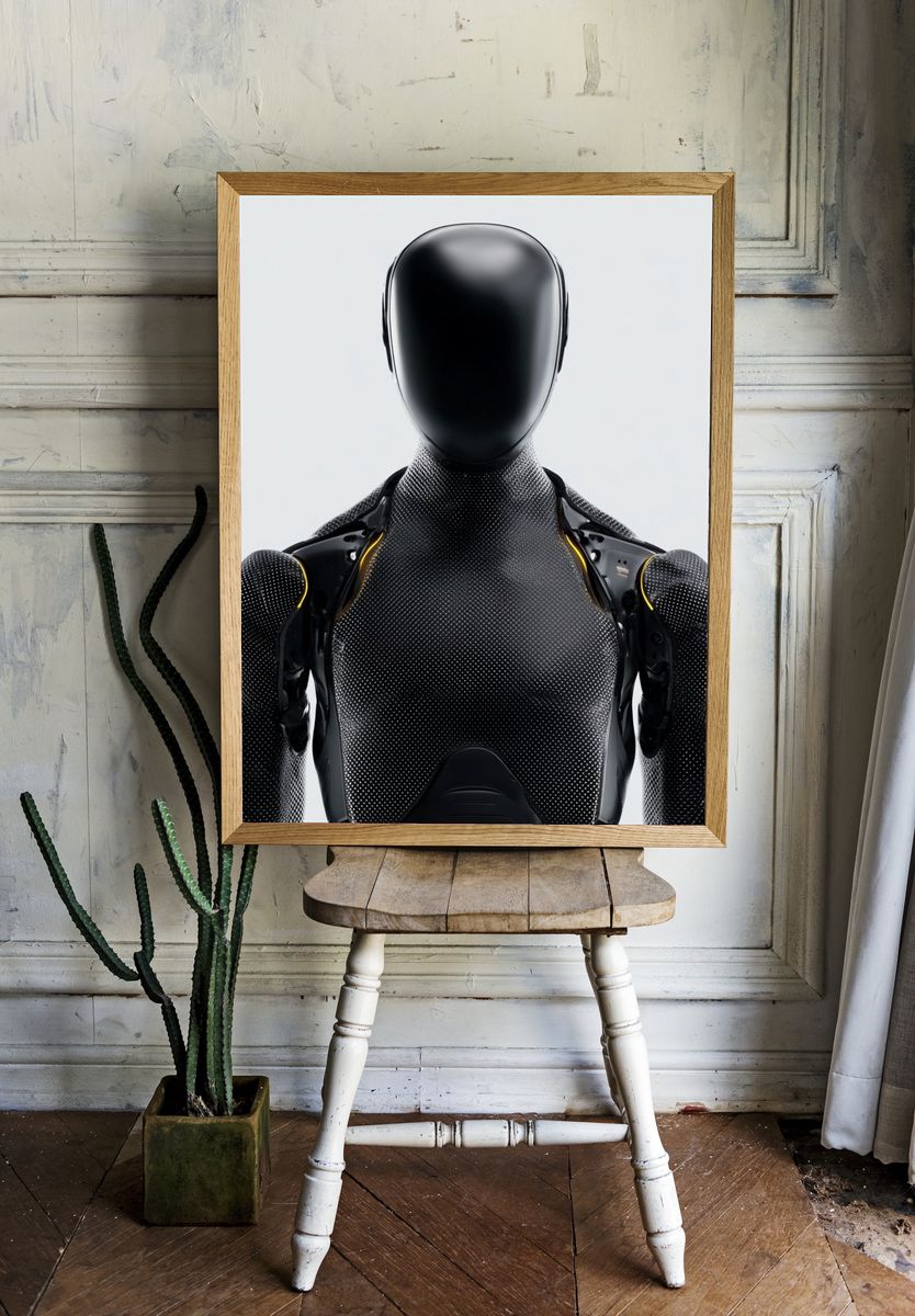Futuristic Robot Design Poster room preview