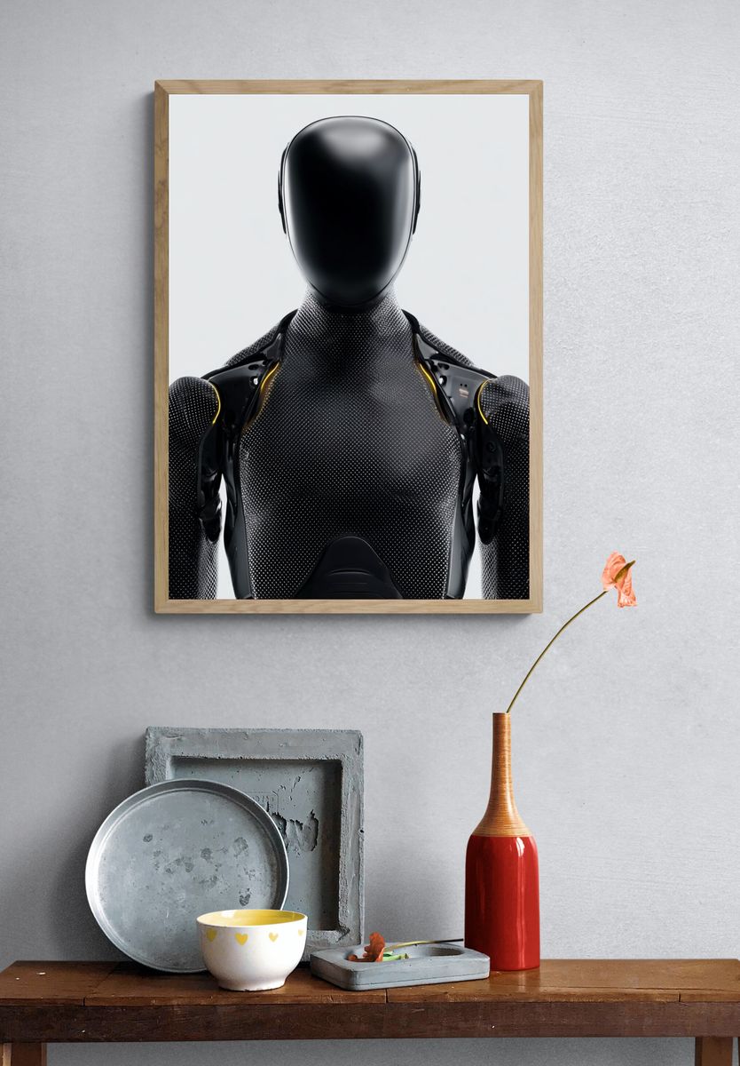 Futuristic Robot Design Poster. — room view 3