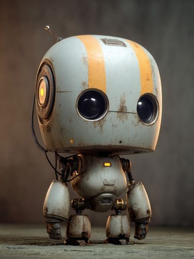 Vintage Robot Character — Illustration Print. poster print