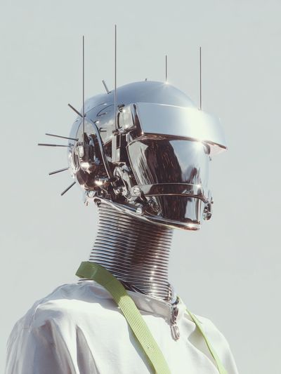 Futuristic Robot Head — Digital Art Print. poster print