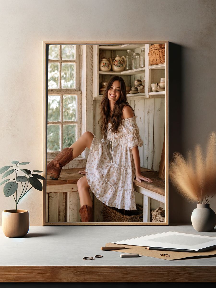 Rustic Cottage Portrait Poster. — room view 2