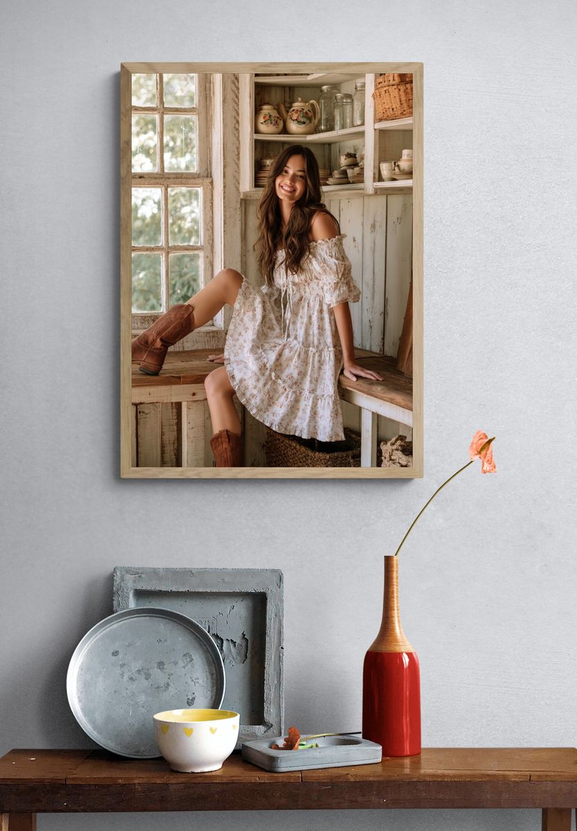 Rustic Cottage Portrait Poster. — room view 3