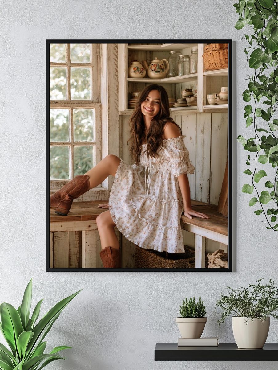 Rustic Cottage Portrait Poster. — room view 4