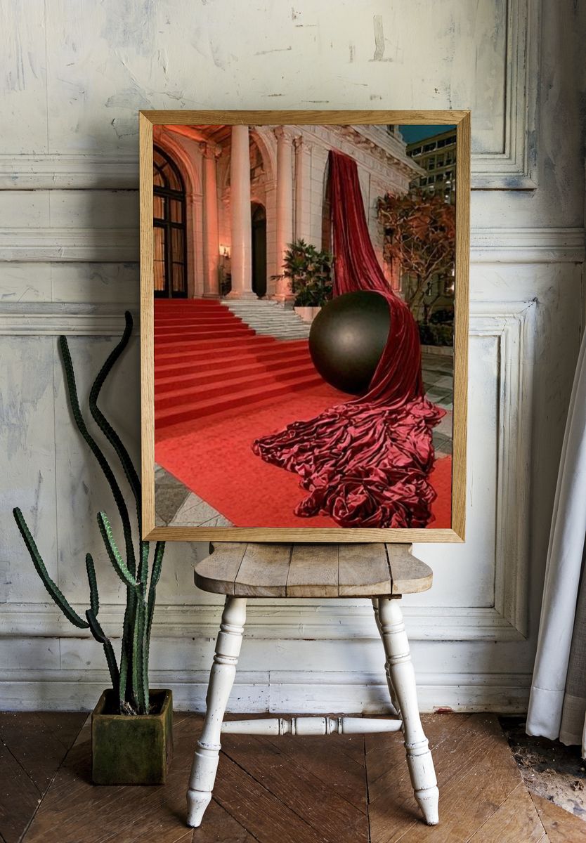 Red Carpet Sculpture Photography Poster. — room view 1