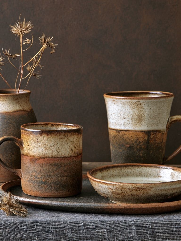 Rustic Ceramic Still Life Poster. poster detail