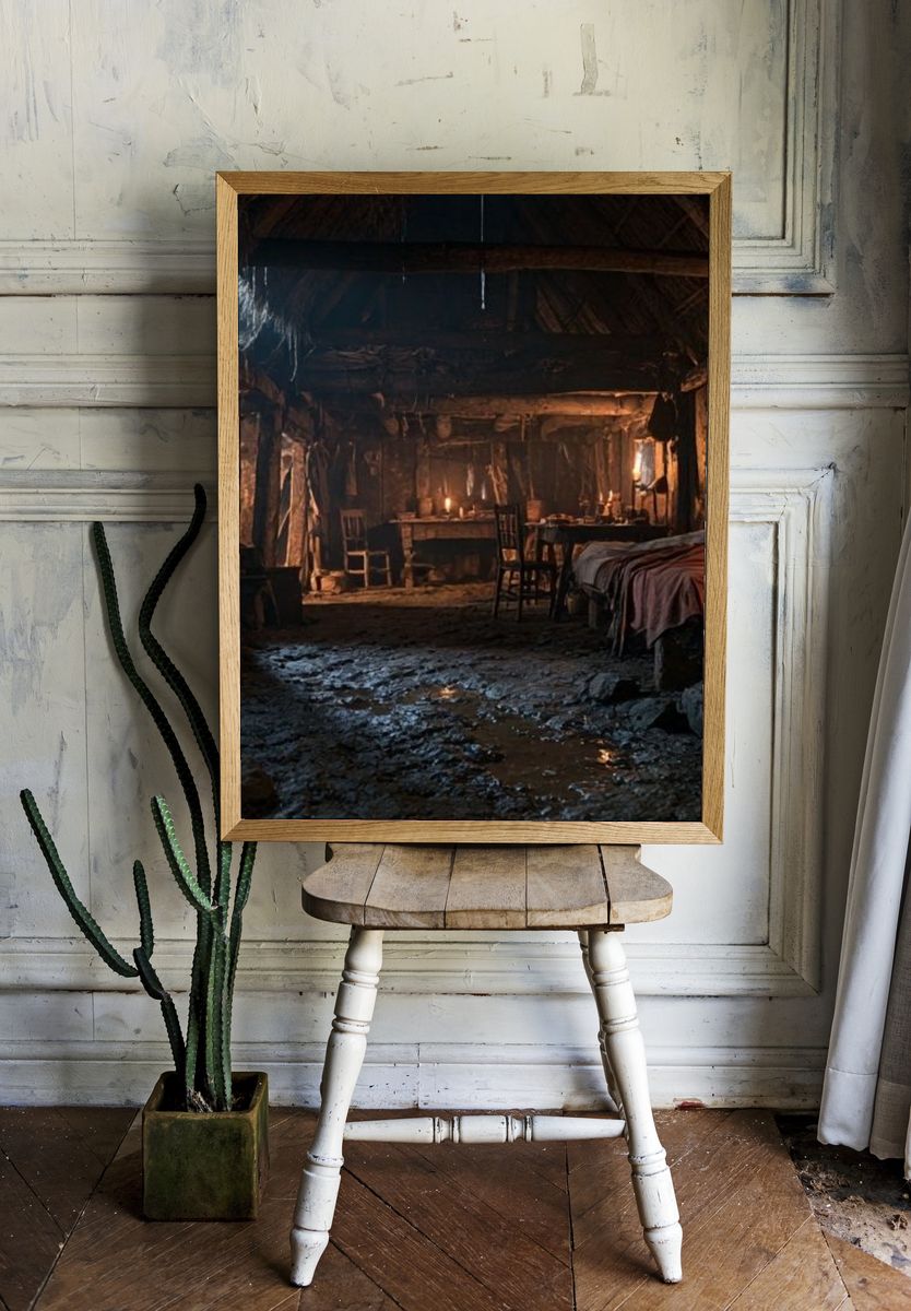 Rustic Cabin Interior Photography Poster. — room view 1