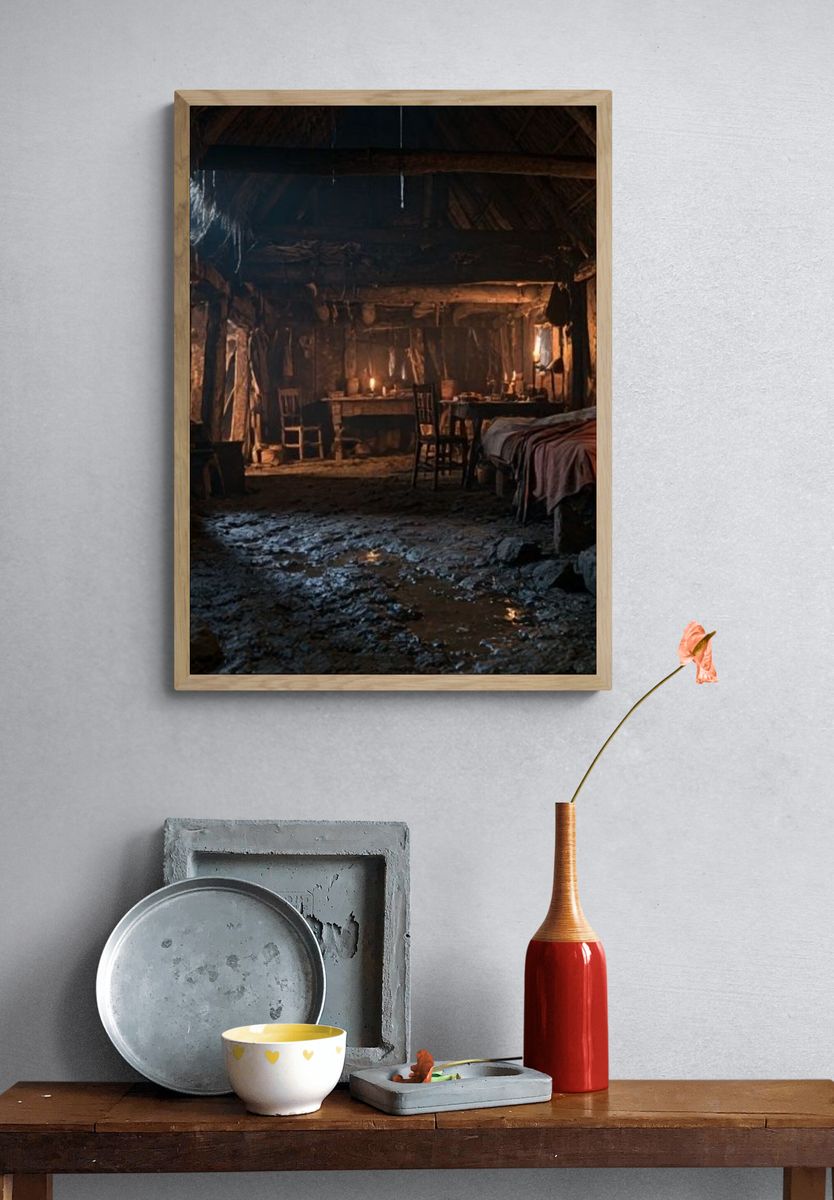 Rustic Cabin Interior Photography Poster. — room view 3