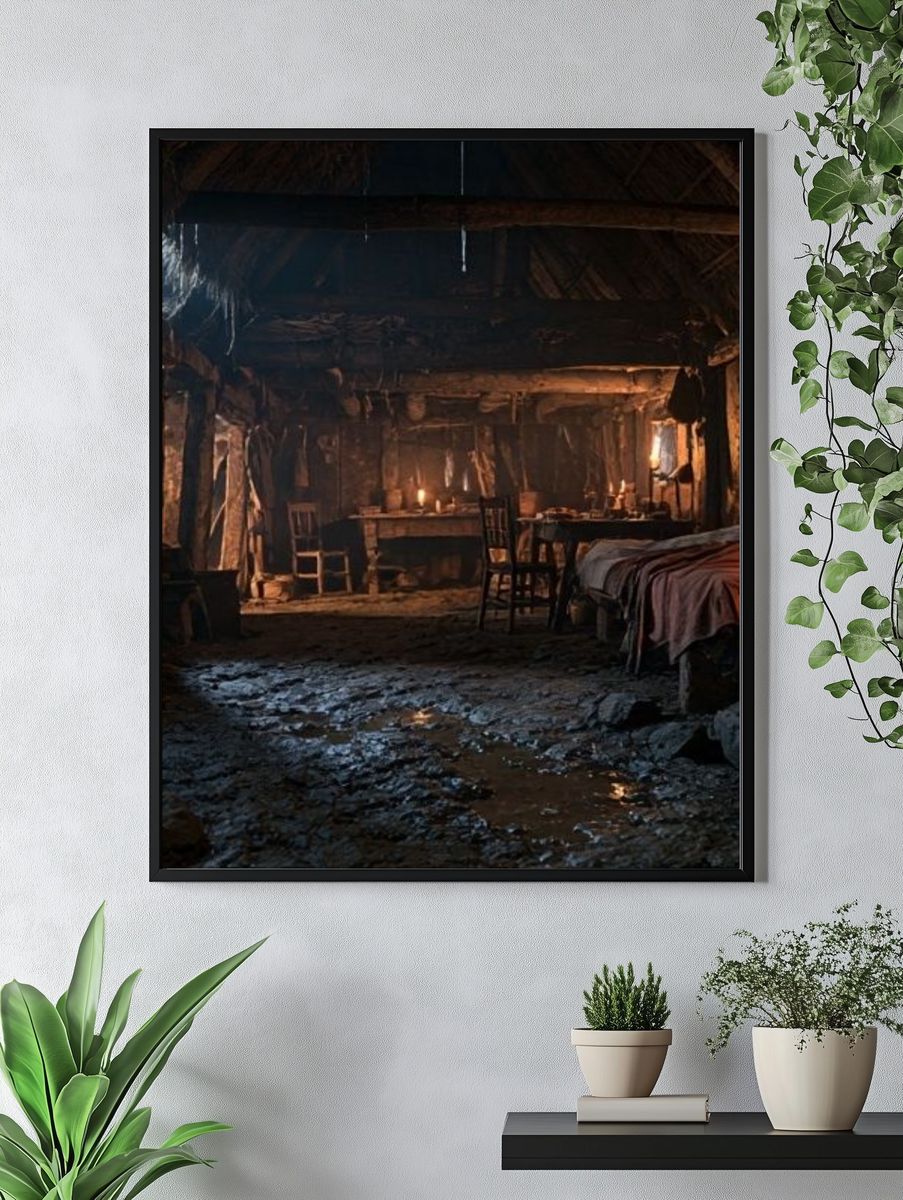 Rustic Cabin Interior Photography Poster. — room view 4