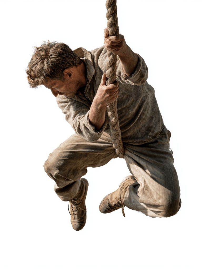 Rope Climber Photography Poster. poster detail
