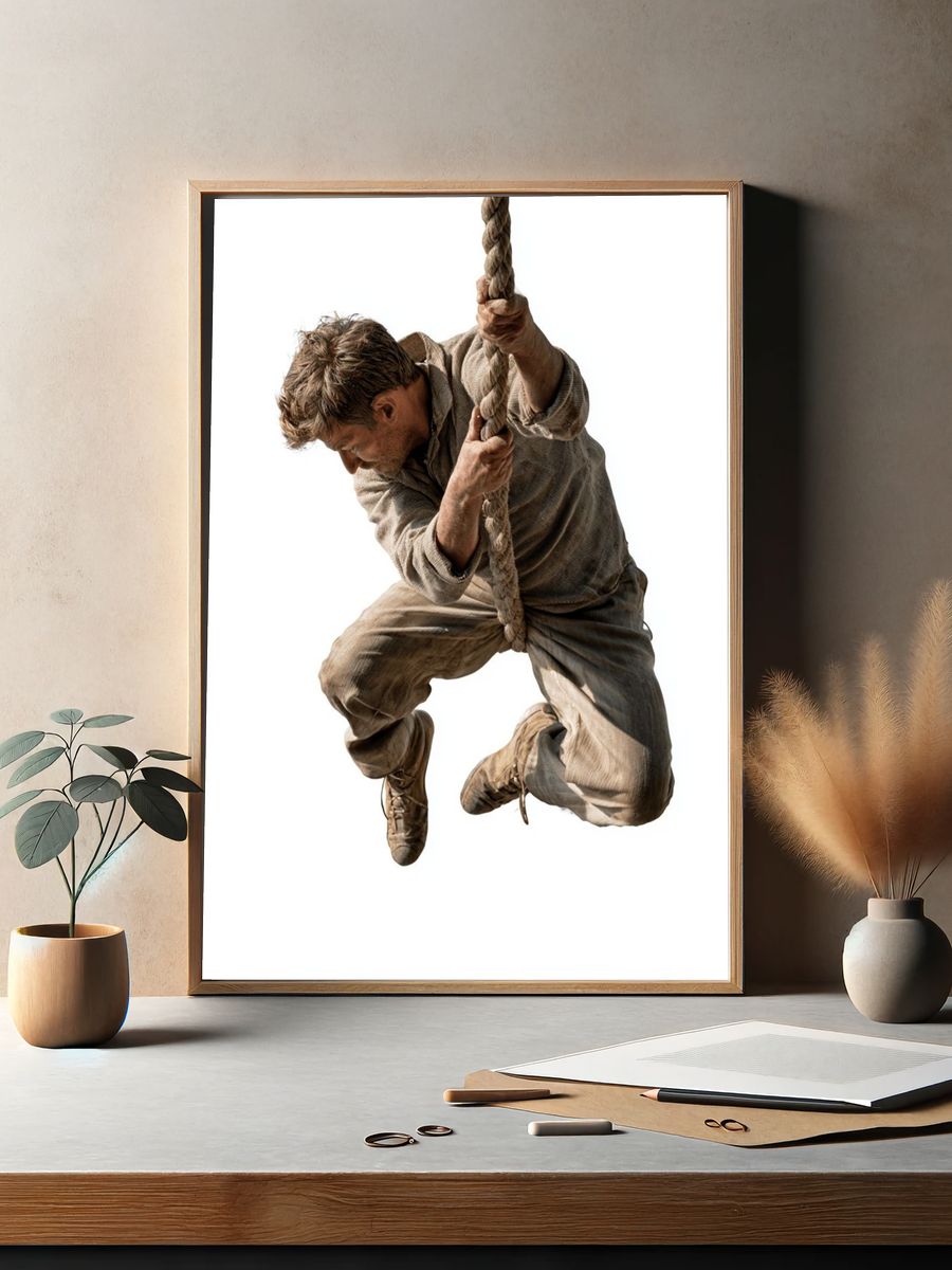 Rope Climber Photography Poster. — room view 2