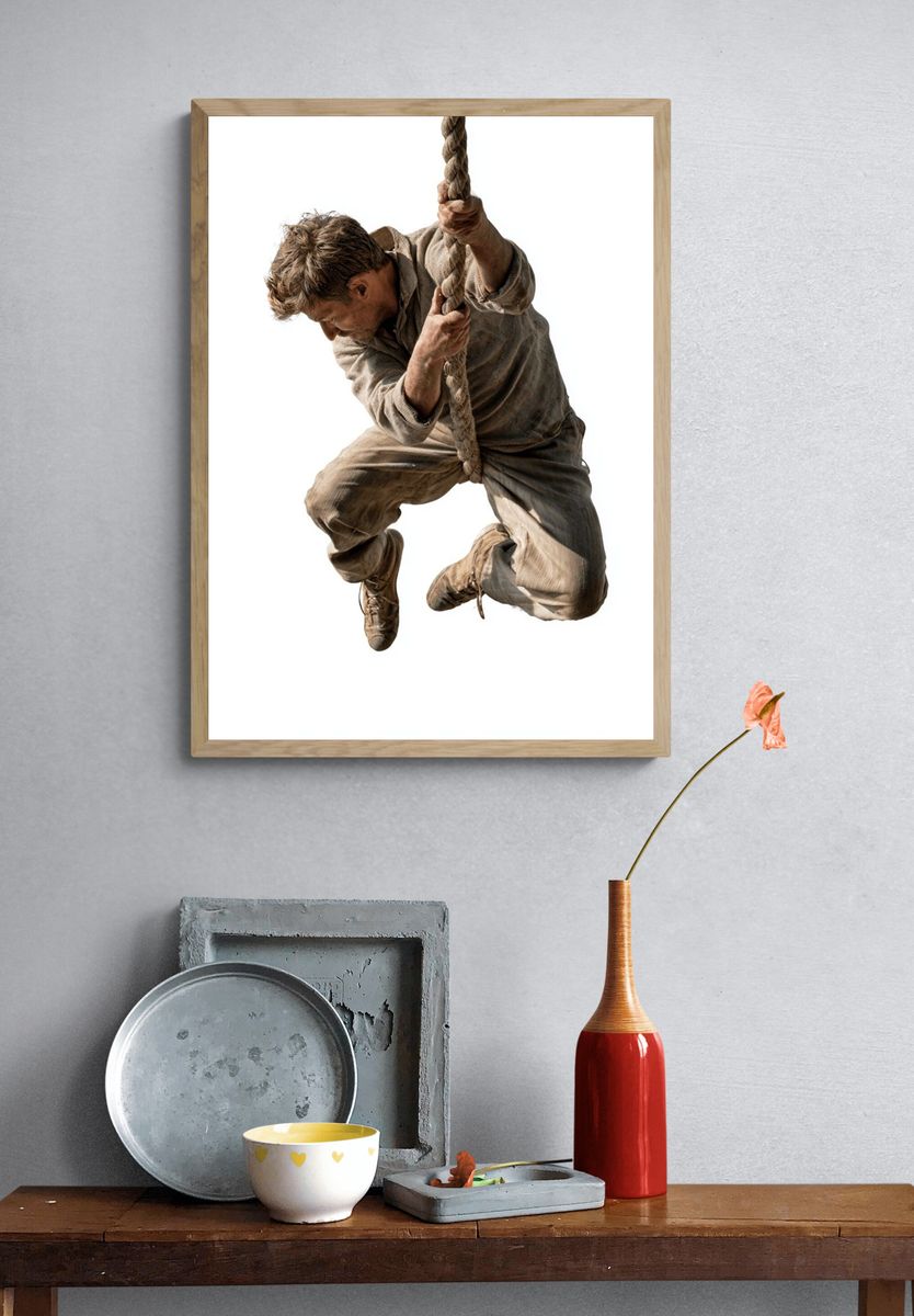 Rope Climber Photography Poster. — room view 3