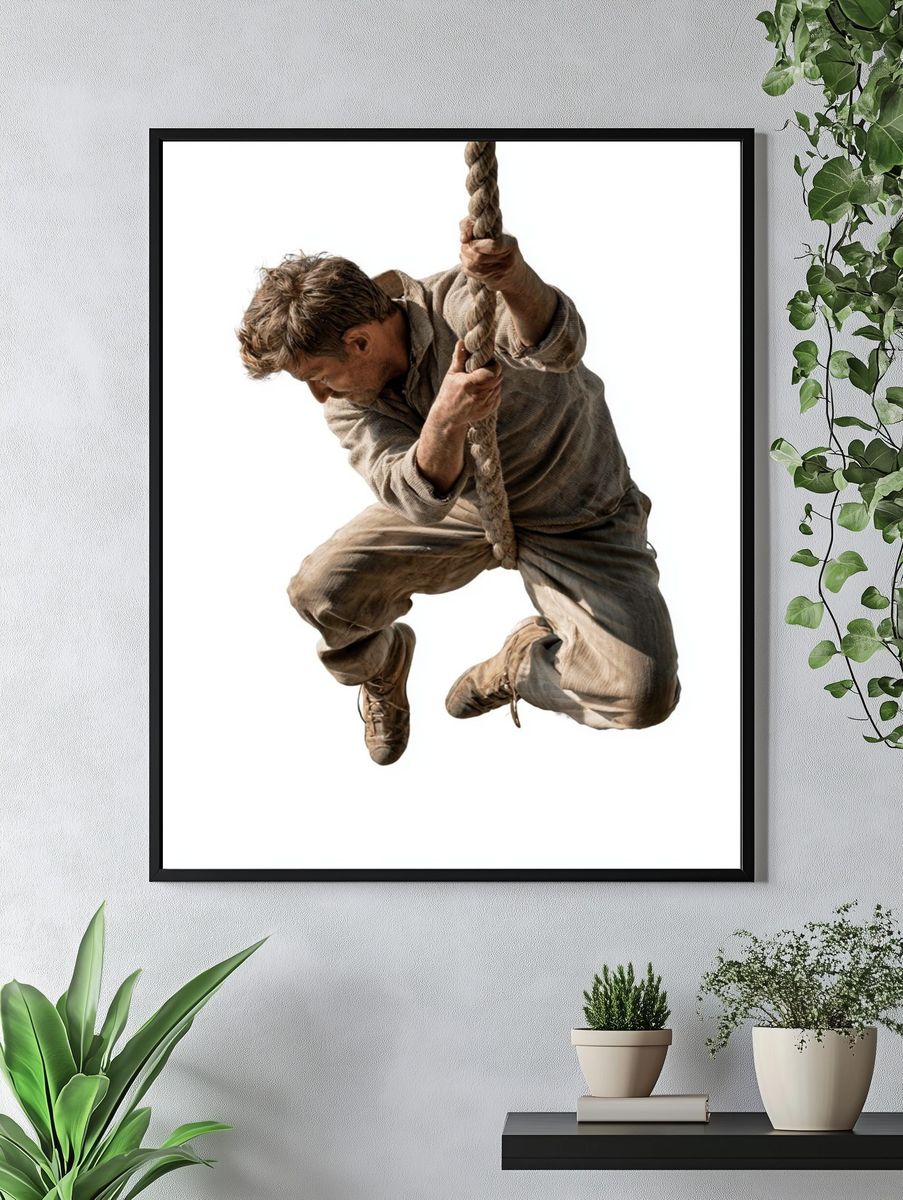 Rope Climber Photography Poster. — room view 4