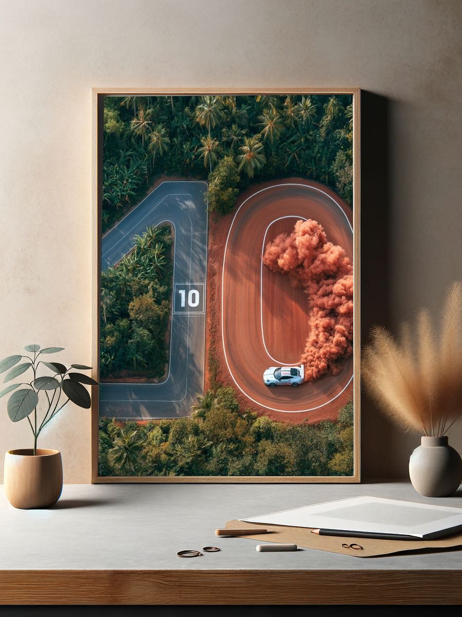 Rally Drift 10 Photography Poster. — room view 2
