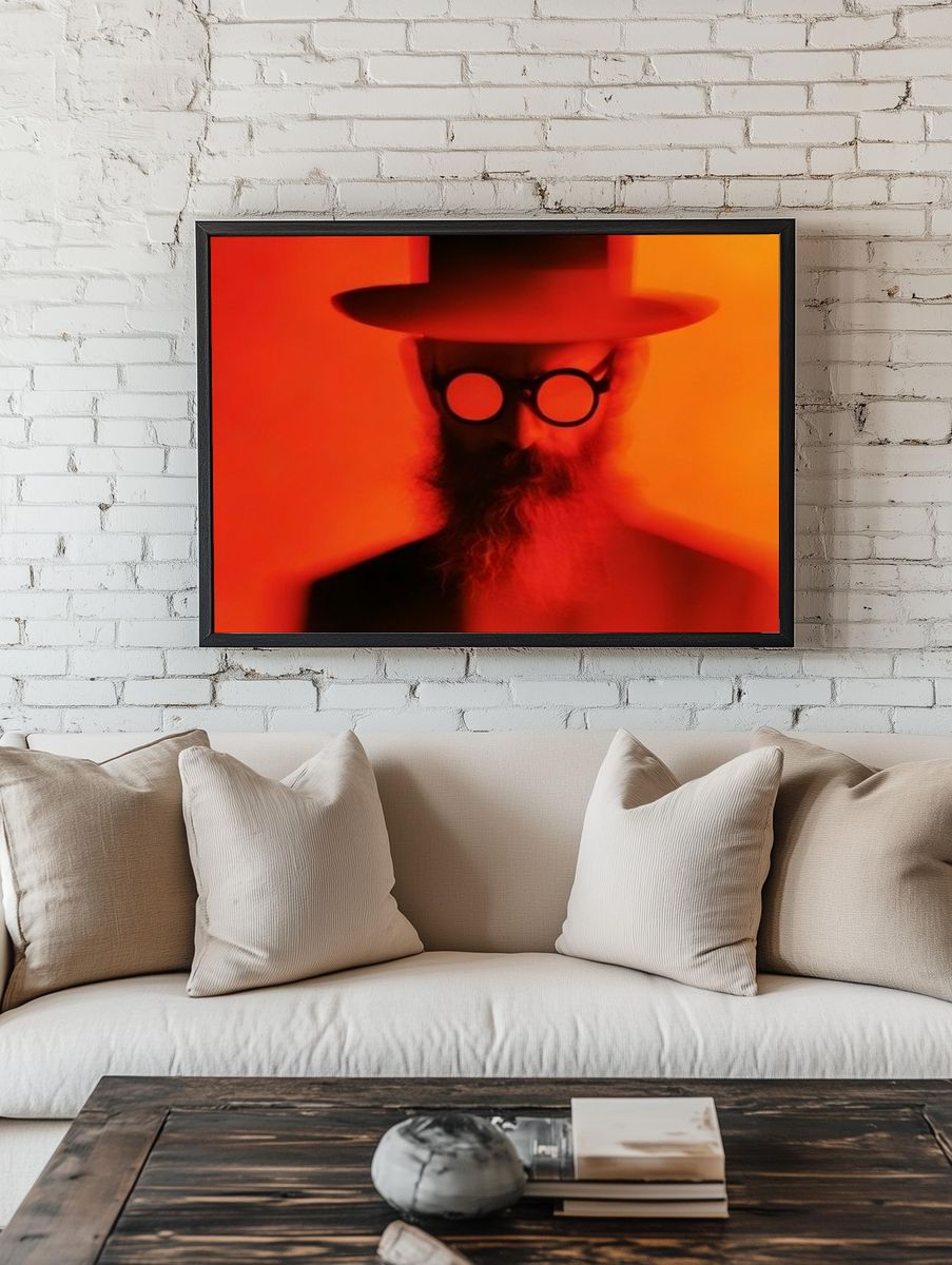 Red Portrait Photography Poster. — room view 1