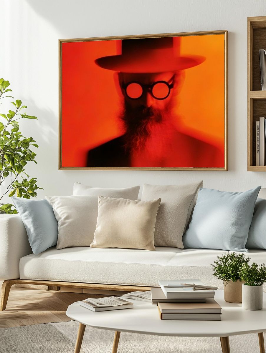 Red Portrait Photography Poster. — room view 2