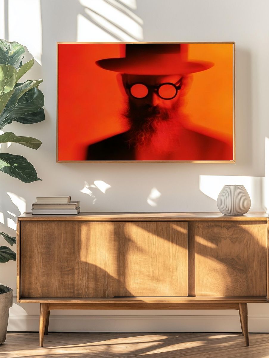 Red Portrait Photography Poster. — room view 3