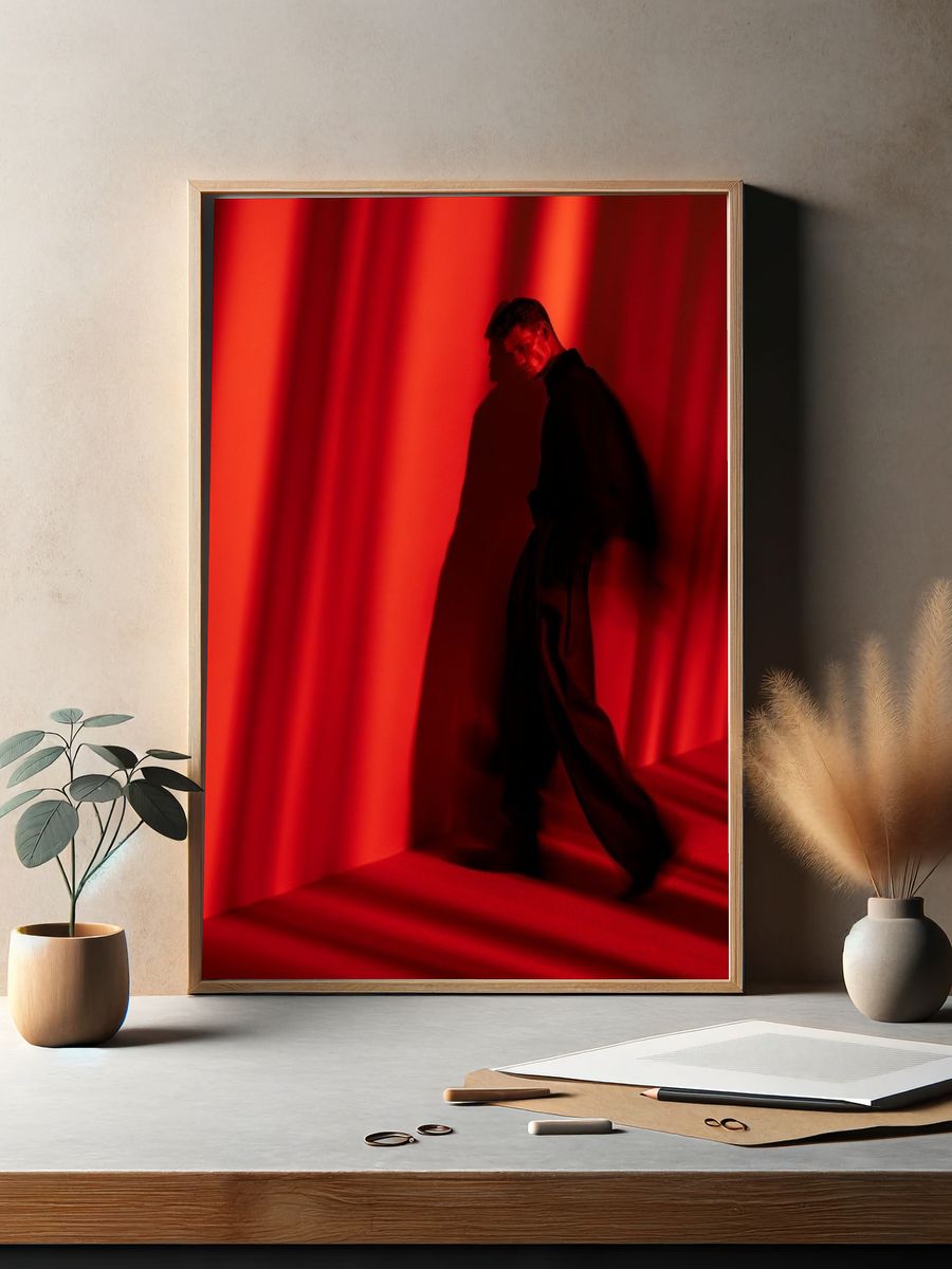 Red Light Portrait Photography Poster. — room view 2