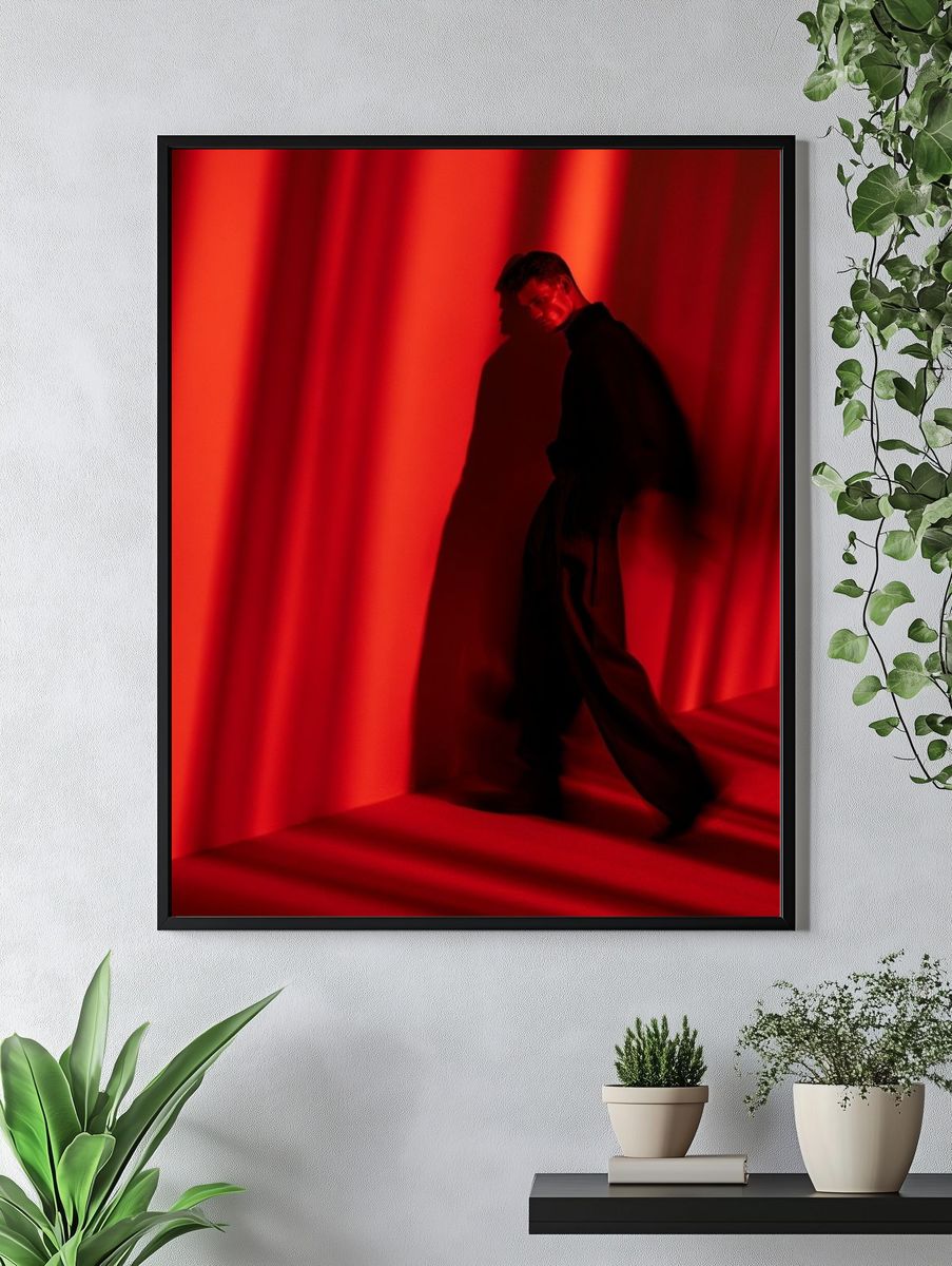 Red Light Portrait Photography Poster. — room view 4